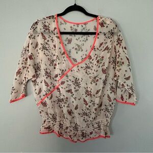 Ted Baker Butterfly Floral Sheer Blouse 1